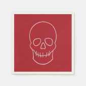 Huid - Bloed rood en bot wit Servet (Voorkant)