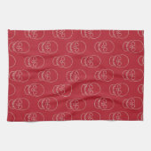 Huid - Bloed rood en bot wit Theedoek (Horizontaal)