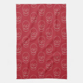 Huid - Bloed rood en bot wit Theedoek (Verticaal)