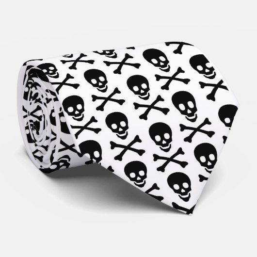 Huid- en beenderen - Deathrock-Stropdassen Stropdas (Opgerold)