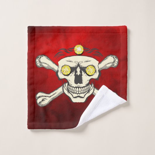 Huid- en beenderen handdoekset bad handdoek (Wasdoekje)