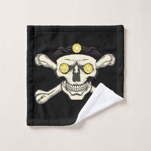 Huid- en beenderen handdoekset bad handdoek (Wasdoekje)