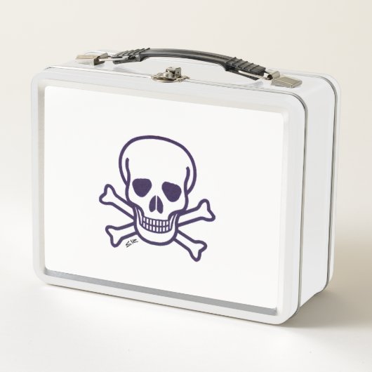 Huid en Botten witte lunchbox (Voorkant)