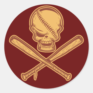 Huid- en kruisvleermuizen 513 ronde sticker