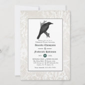 Huid- en Lace Gothic Wedding Rehearsal Dinner Kaart (Voorkant)