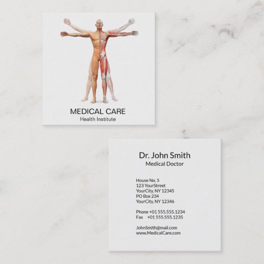 Huid- en onderhuidaandoeningen Visitekaartje (Voorkant / Achterkant)