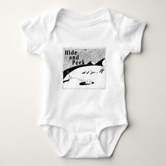 Huid- en Peek Hole (transparante achtergrond) Baby Romper (Voorkant)