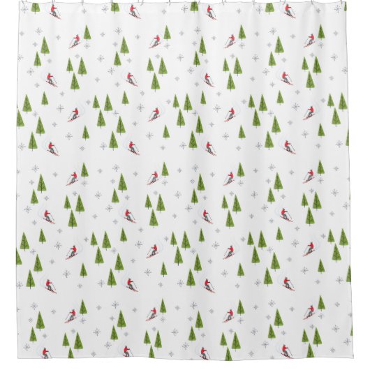 Huid- en pijnbomen tonen gordijn (Voorkant)