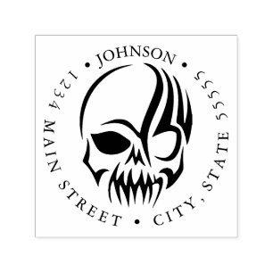 Huid- en plantgoed Tattoo Pirate Return Label Zelfinktende Stempel