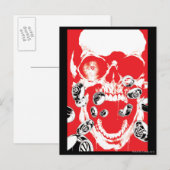 Huid en ringen - Rood Briefkaart (Voorkant / Achterkant)