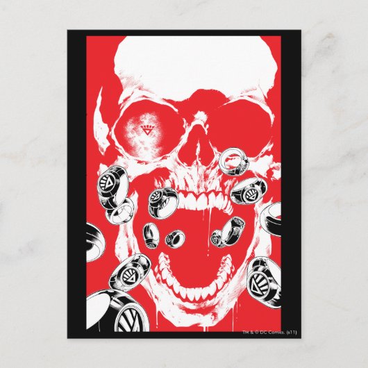 Huid en ringen - Rood Briefkaart (Voorkant)