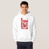 Huid en ringen - Rood Hoodie (Voorkant volledig)
