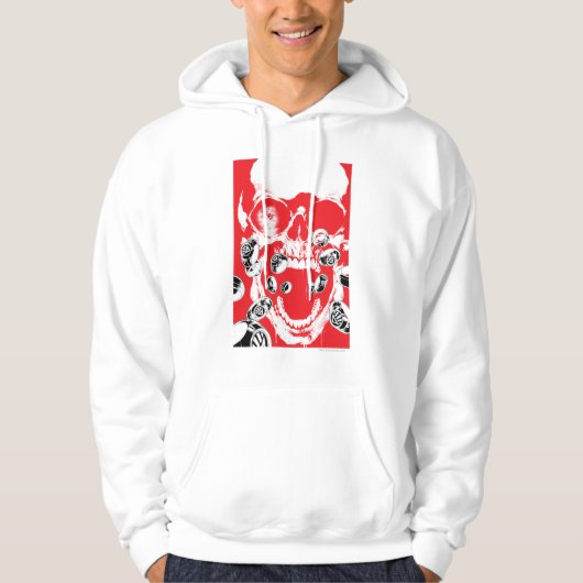 Huid en ringen - Rood Hoodie (Voorkant)