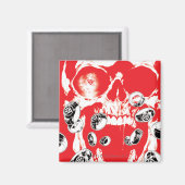 Huid en ringen - Rood Magneet (Voorkant / Achterkant)