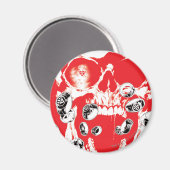 Huid en ringen - Rood Magneet (Voorkant / Achterkant)