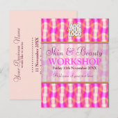 Huid- en schoonheidswerkshop Uitnodigingen (Voorkant / Achterkant)