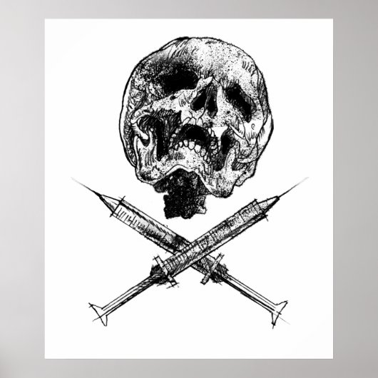 Huid en spuiten poster (Voorkant)