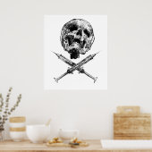 Huid en spuiten poster (Keuken)