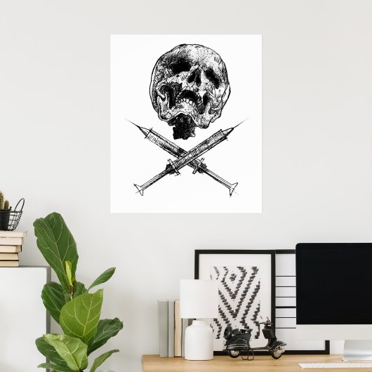 Huid en spuiten poster (Thuiskantoor)