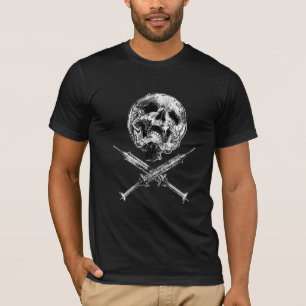 Huid en spuiten t-shirt