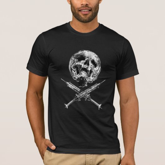 Huid en spuiten t-shirt (Voorkant)