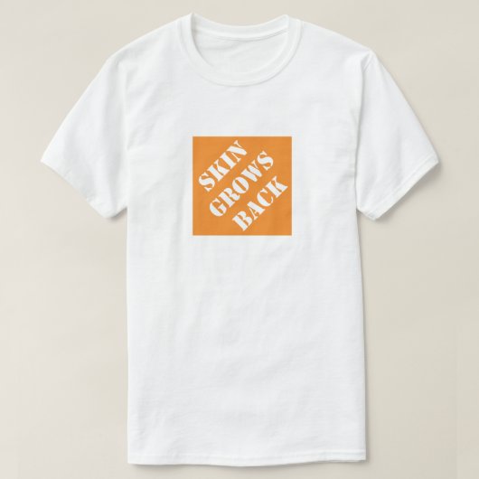 Huid groeit terug Grappig Pap Humoureuze Vaderdag T-shirt (Design voorkant)