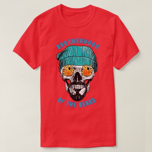 Huid met baard schedel Beanie T-shirt (Design voorkant)