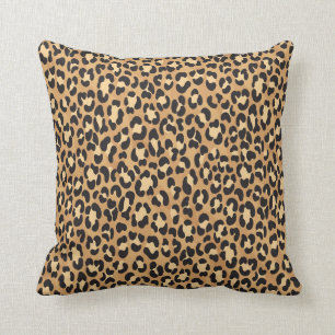 Huid met vintage luipaardprint bont  kussen