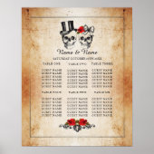 Huid Red Rose Table Plan Weddenschap Poster Zitpla (Voorkant)