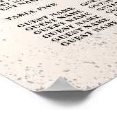 Huid Rood Rood 8 Tafelplan Poster Zitplaats (Hoek)