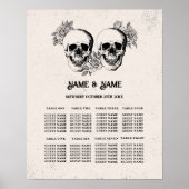 Huid Rood Rood 8 Tafelplan Poster Zitplaats (Voorkant)