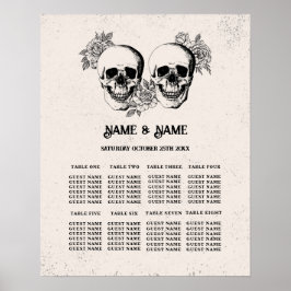 Huid Rood Rood 8 Tafelplan Poster Zitplaats