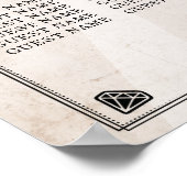 Huid Rood Rood 8 Tafelplan Poster Zitplaats (Hoek)