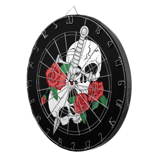 Huid, Rozen en Dagger Dartbord (Voorkant Rechts)