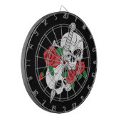 Huid, Rozen en Dagger Dartbord (Voorkant Links)