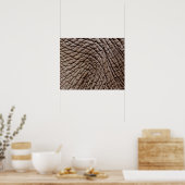 Huid van Afrikaanse olifanten (Loxodonta africana) Poster (Keuken)