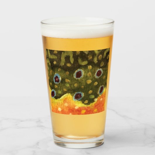 Huid van de Brook-forel - Vis, Gevist, Angler's Glas (Voorkant gevuld)