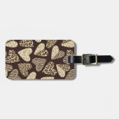 Huid van dieren met hart bagagelabel (Voorkant horizontaal)