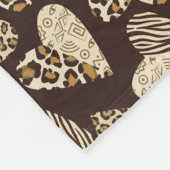 Huid van dieren met hart fleece deken (Hoek)