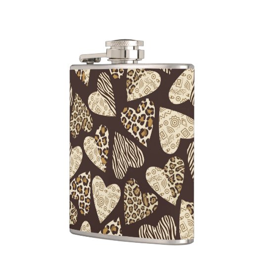 Huid van dieren met hart heupfles (Links)