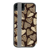 Huid van dieren met hart incipio iPhone portemonnee hoesje (Agenda Achterkant)