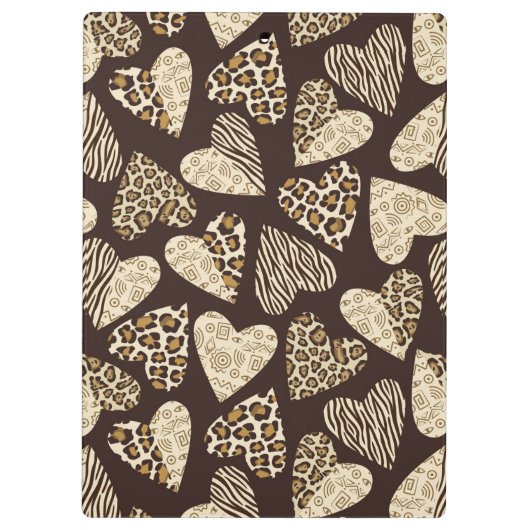 Huid van dieren met hart klembord (Achterkant)