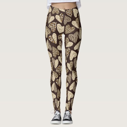 Huid van dieren met hart leggings (Voorkant)