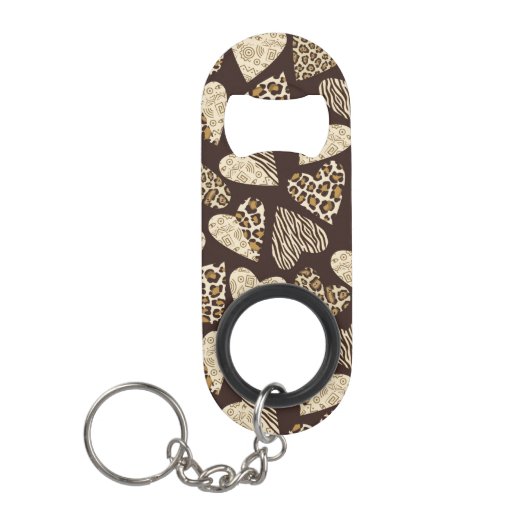 Huid van dieren met hart mini flessenopener (Voorkant)