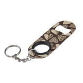 Huid van dieren met hart mini flessenopener (Voorkant Gekanteld)