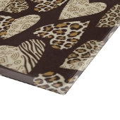 Huid van dieren met hart snijplank (Hoek)