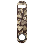 Huid van dieren met hart speed flessenopener (Achterkant)