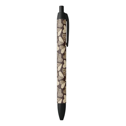 Huid van dieren met hart zwarte inkt pen (Achterkant (Verticaal))