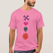 Huid-, vocht-, hart- en Botten Kreepachtige Button T-shirt (Voorkant)