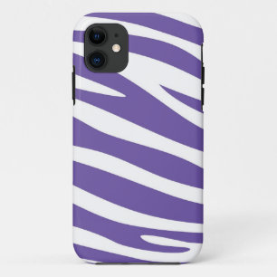 Huid voor dierlijke afdruk van Zebra (Violet, Whit iPhone 11 Hoesje